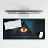 Glowing Eye in Pyramid with Circuit Lines — XL & XXL Desk Mat — Product Detail View 5