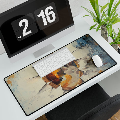 A Broken Mirror Reflecting Fragmented Images Symbol Gaming XXL Extended Desk Mat