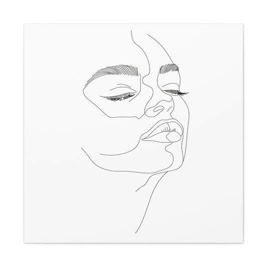 Simple Beauty Canvas: Minimalist Line Art Face | Canvas | Art & Wall Decor, Canvas, Fall Picks, Hanging Hardware, Home & Living, Indoor, Top Spring Products, Valentine's Day promotion | Prints with Passion