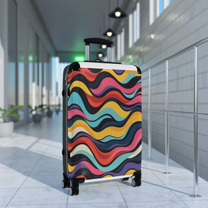 Retro Waves Vibrant Suitcase Set