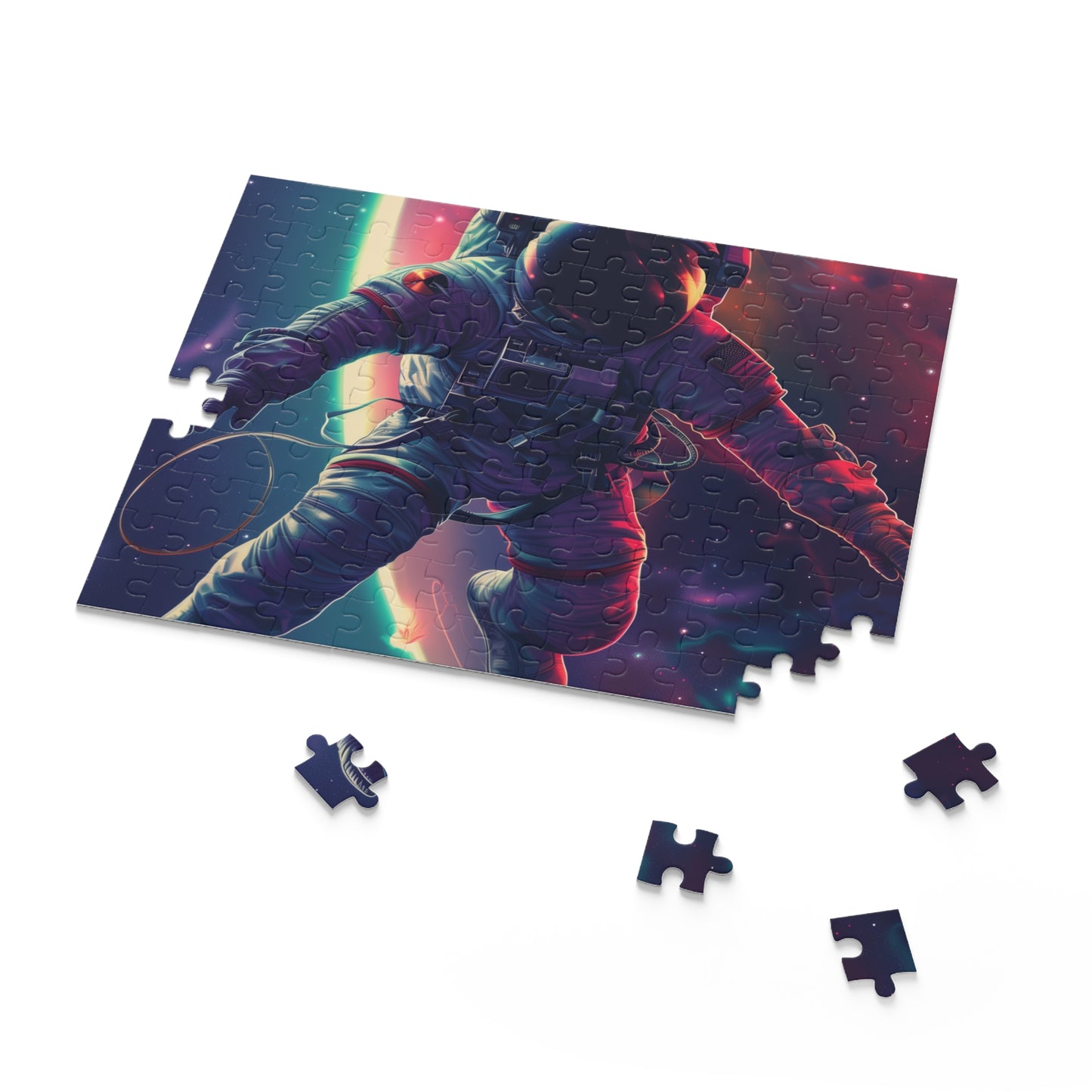 Space Astronaut Jigsaw Puzzle - Explore galaxies with this family-friendly, engaging puzzle for space enthusiasts.