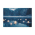 Paper Stars Falling into Dream Lake — Canvas Wall Art — Living Room Wall Lifestyle View