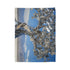 Mechanical Tree in Metallic Desert — Plush Fleece Throw Blanket — Folded Plush Blanket Detail