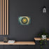 Spiral Planet Orbiting Fractal Sun — Canvas Wall Art — Product Detail View 5