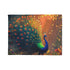 Ghost Peacock in Pixel Forest — Plush Fleece Throw Blanket — 300 GSM Plush Coral Fleece Texture Close-Up