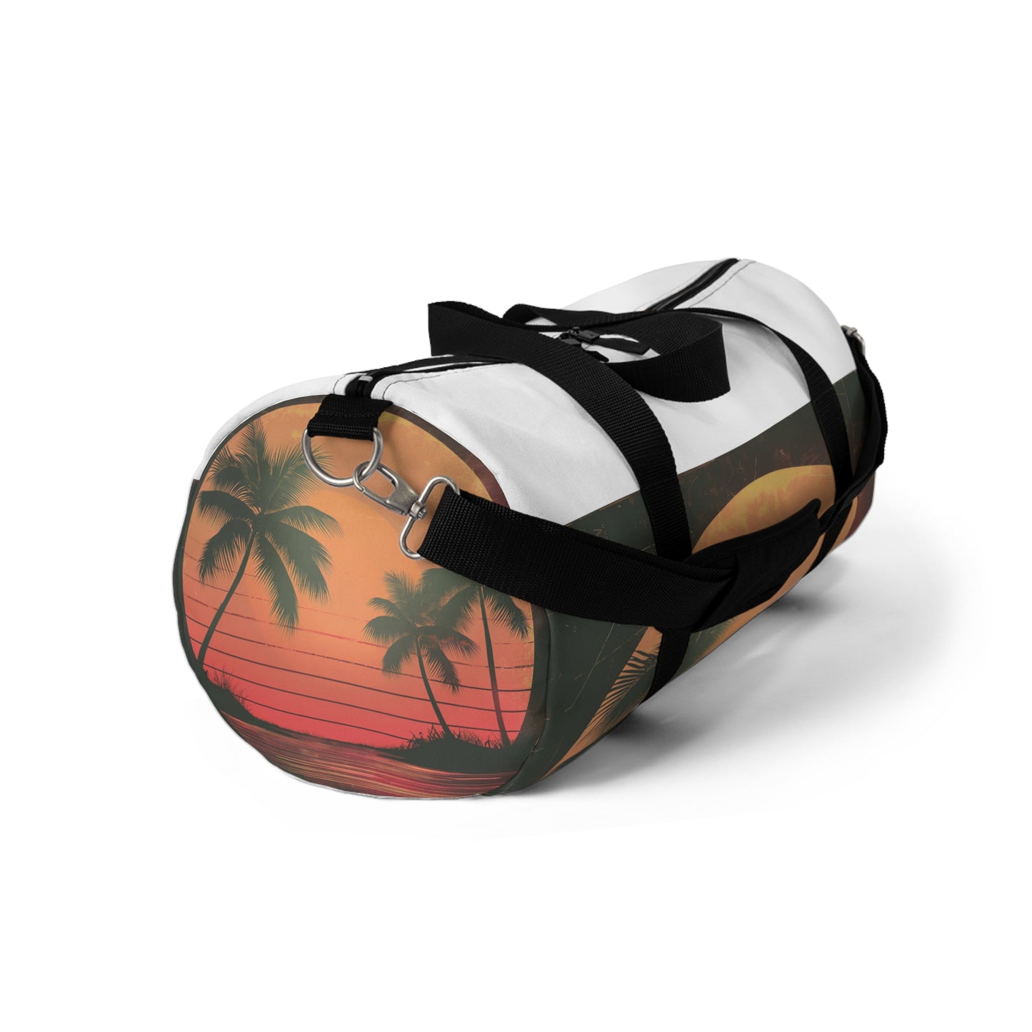 Retro Sunset Palm Duffel Bag