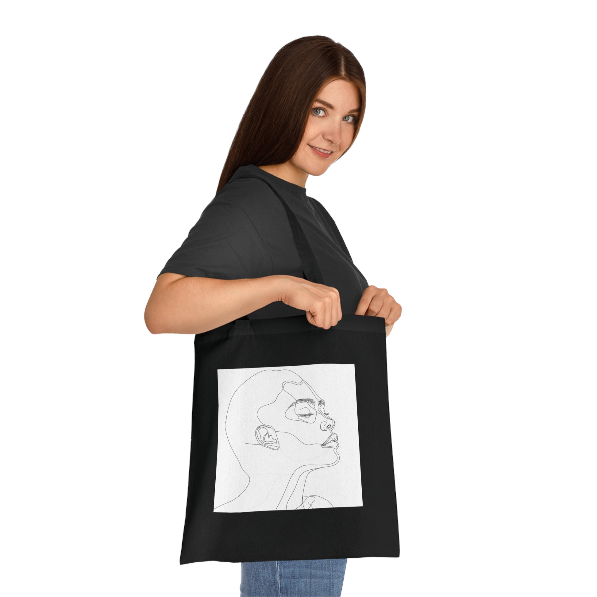 Line Art Visage Tote Bag | Tote Bag | Accessories, Bags, Cotton, DTG, Totes | Prints with Passion