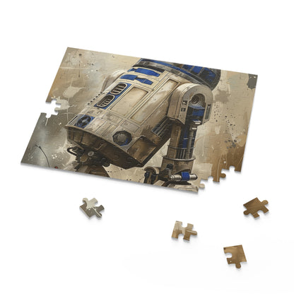 "R2-D2 Star Wars jigsaw puzzle - piece together your favorite astromech droid, perfect for fans of the galaxy far, far away!"