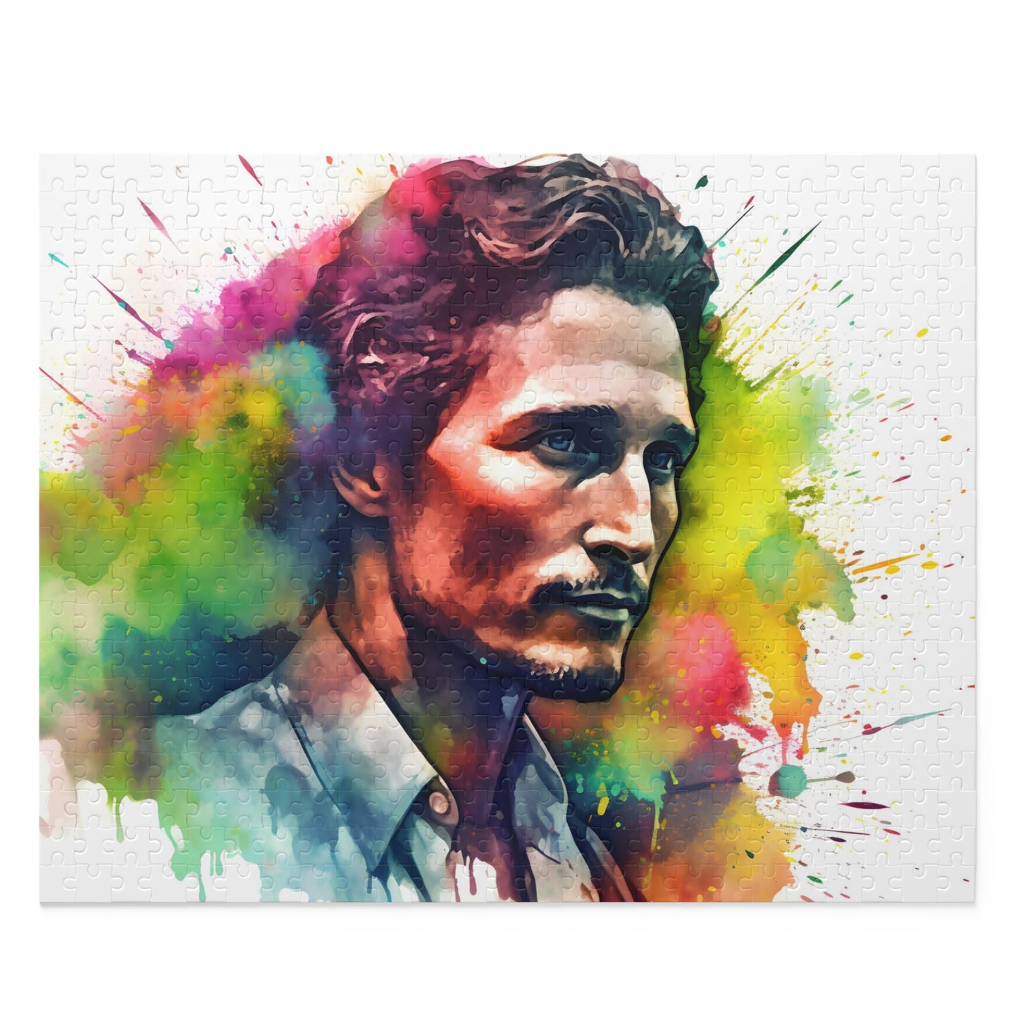 Neon McConaughey Watercolor Jigsaw Puzzle | Puzzle | Back-to-School, Fall Picks, Games, Holiday Picks, Home & Living, Puzzles, TikTok, Valentine's Day, Valentine's Day Picks | Prints with Passion