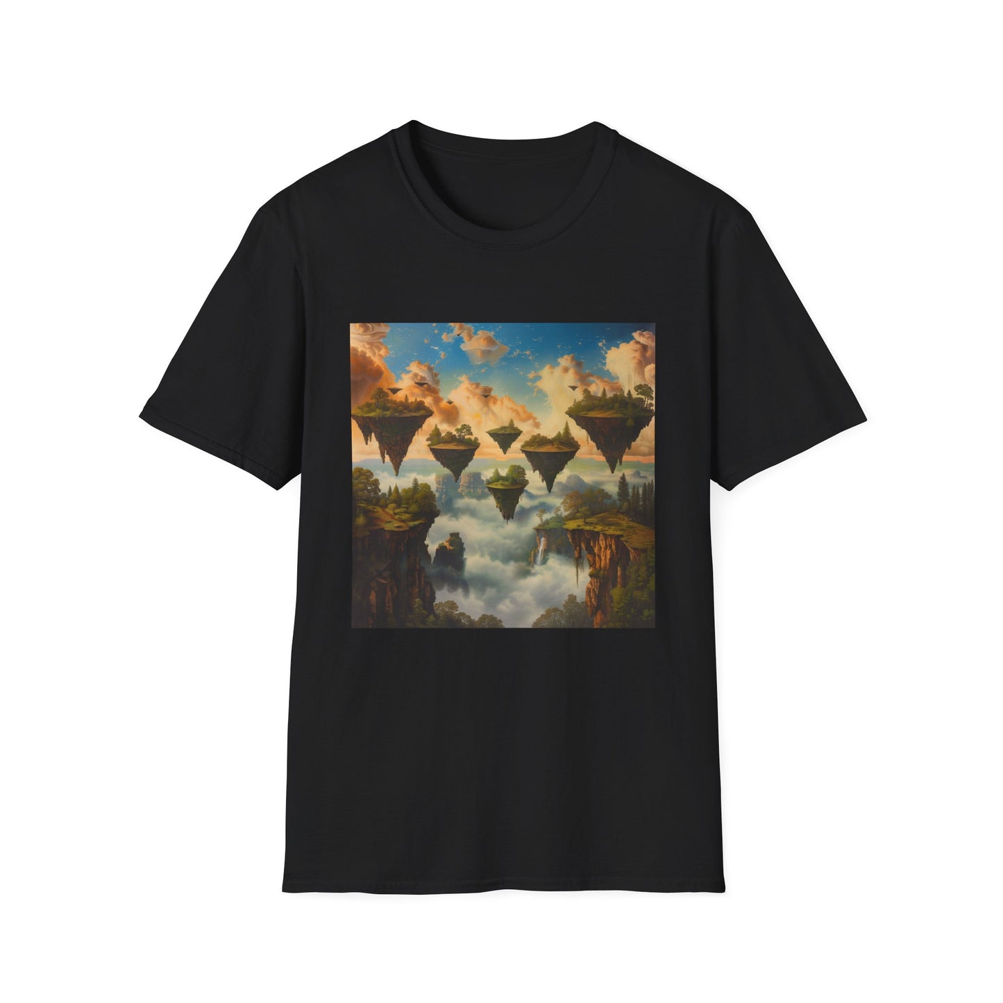 Floating Islands: An Ascent into Surreal Wonder | T-Shirt | DTG, Men's Clothing, Regular fit, T-Shirts, Unisex, Women's Clothing | Prints with Passion