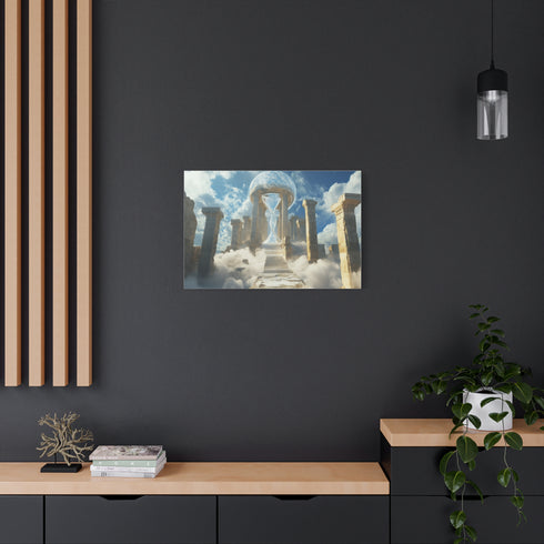 Floating Sky Ruins & Celestial Hourglass — Canvas Wall Art — Product Detail View 8