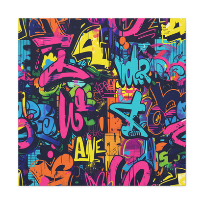 Neon Graffiti Art Canvas Print for Sale | Canvas | Art & Wall Decor, Canvas, Fall Picks, Hanging Hardware, Home & Living, Indoor, Top Spring Products, Valentine's Day promotion | Prints with Passion