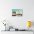 Futuristic Windmill in Glass Desert (Edition II) — Canvas Wall Art — Kiln-Dried Pine Frame & Ready-to-Hang Back View