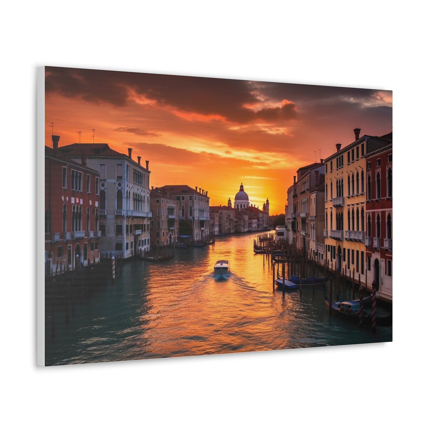 Venice Canal Reflections Canvas Print