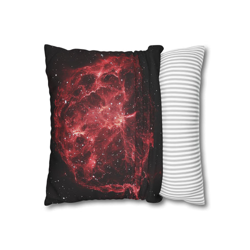Exploding Supernova in Deep Space (Edition II) — 40×40 Cushion Cover — Soft Brushed Fabric Texture Close-Up