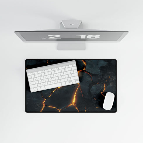 Cracked Earth with Glowing Veins — XL & XXL Desk Mat — Product Detail View 8