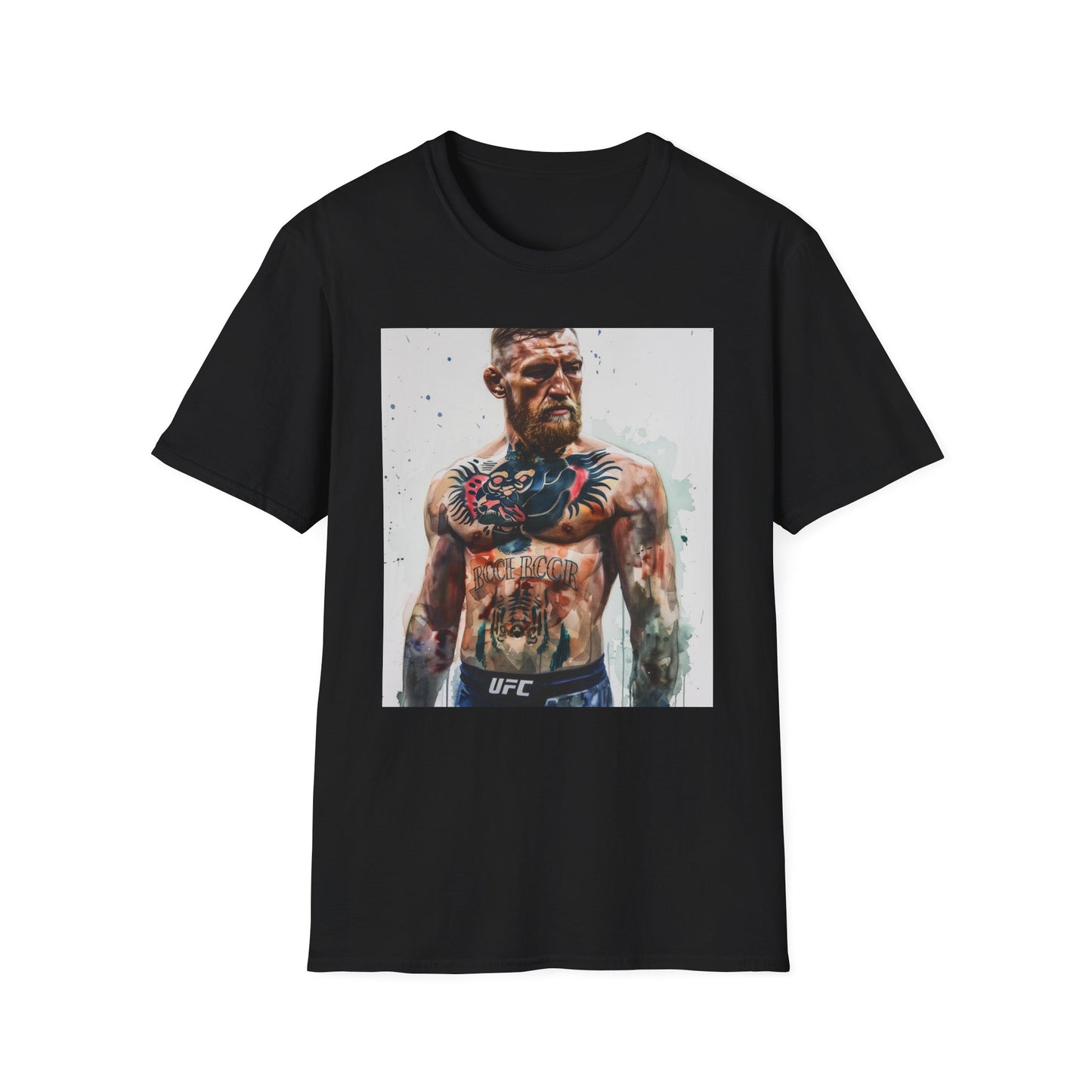 The Notorious in Watercolors: A Brush with Fighting Spirit | T-Shirt | DTG, Hoodies, Men's Clothing, Regular fit, Unisex, Women's Clothing | Prints with Passion