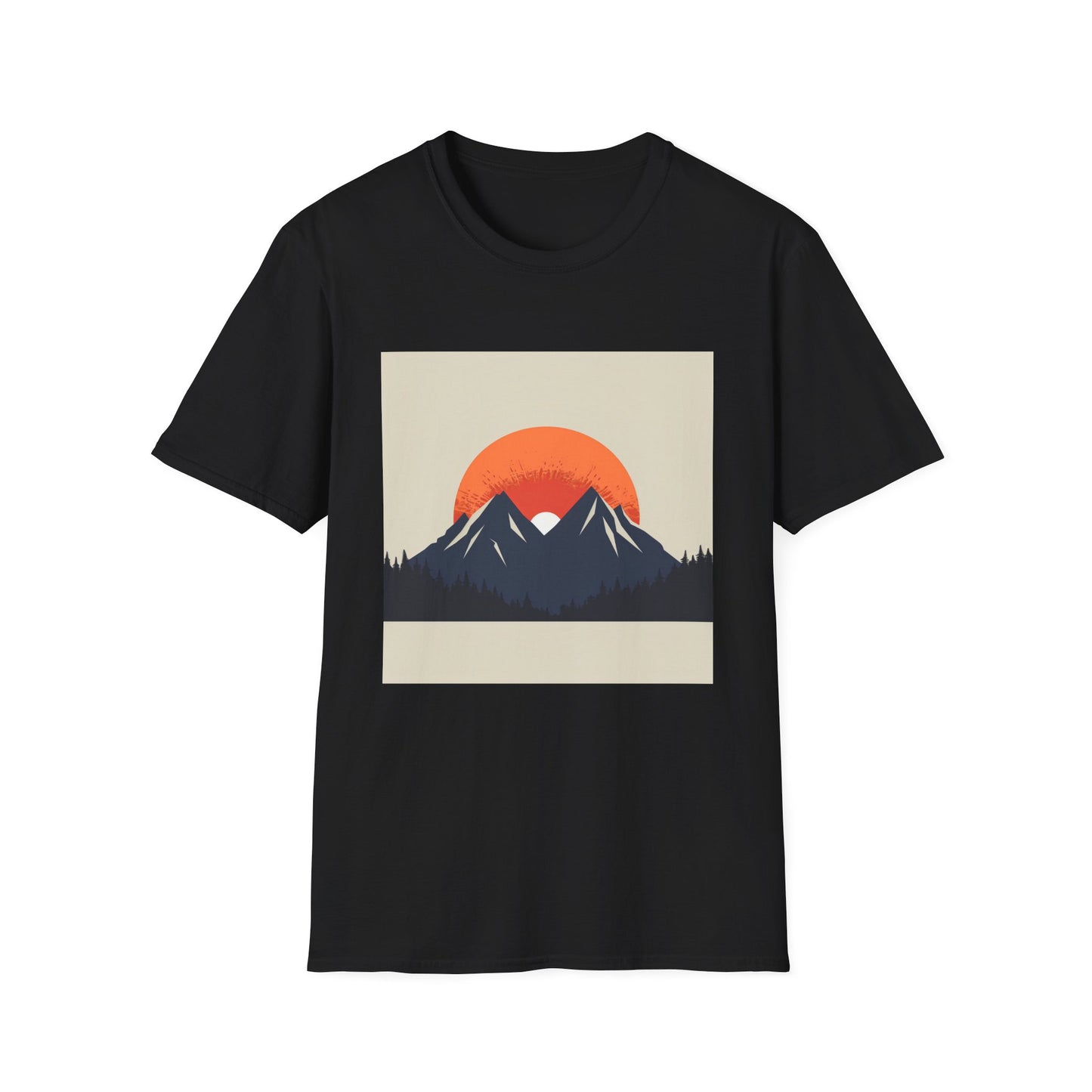 Peaks of Dawn: A Minimalist Sunrise | T-Shirt | DTG, Men's Clothing, Regular fit, T-Shirts, Unisex, Women's Clothing | Prints with Passion