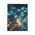 Mystical Wind Chimes Glowing in Night — Plush Fleece Throw Blanket — Product Detail View 10