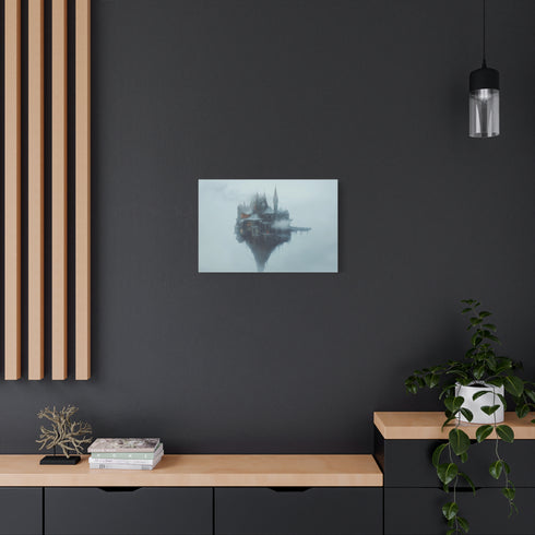Blizzard Wrapping a Floating Castle — Canvas Wall Art — Product Detail View 5
