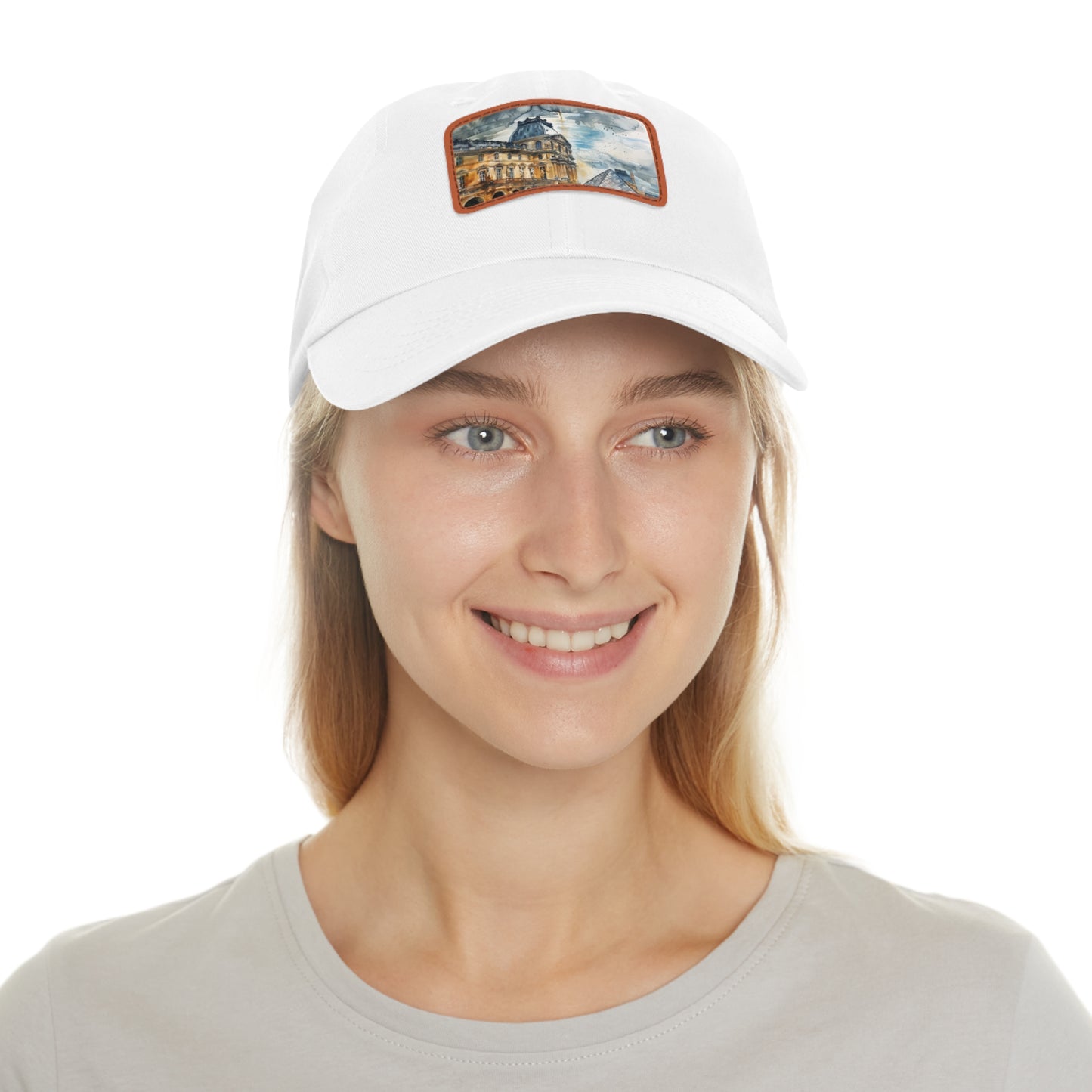 Parisian Charm Louvre Watercolor Cap