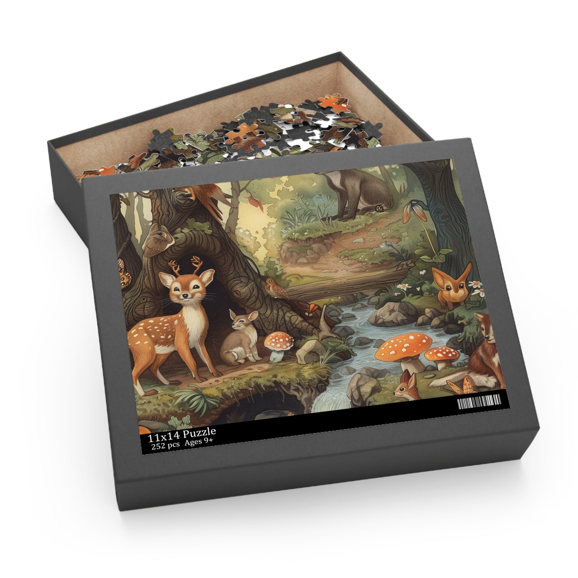 "Forest Friends Jigsaw Puzzle - Explore woodland creatures in their natural habitat, ideal for nature lovers and puzzle enthusiasts"