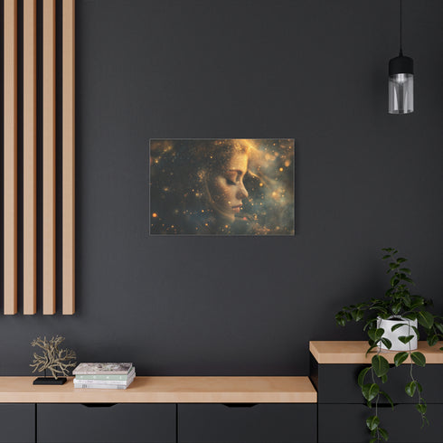 Celestial Goddess Surrounded by Stars — Canvas Wall Art — Product Detail View 8