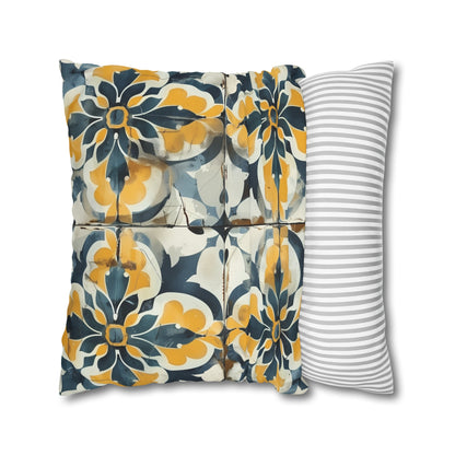 "Artisan Tiles Pillow Case - Elegant seamless pattern for stylish bedroom decor"