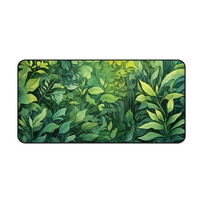 Enhance your workspace with Summer Foliage Tolkien Desk Mat - intricate watercolor foliage design. Transport to Tolkien's world.