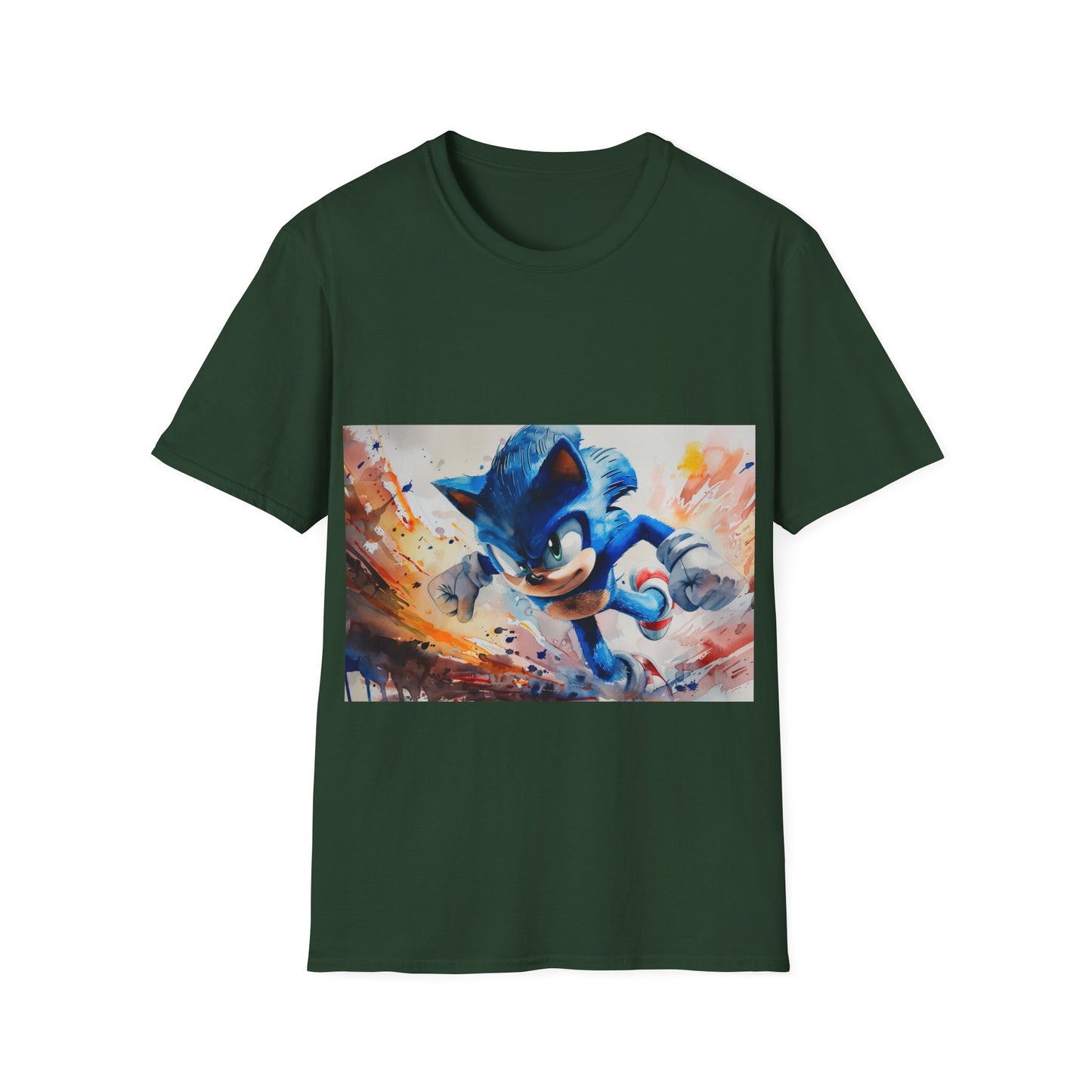 Sonic Watercolor Tee: Speedy Style