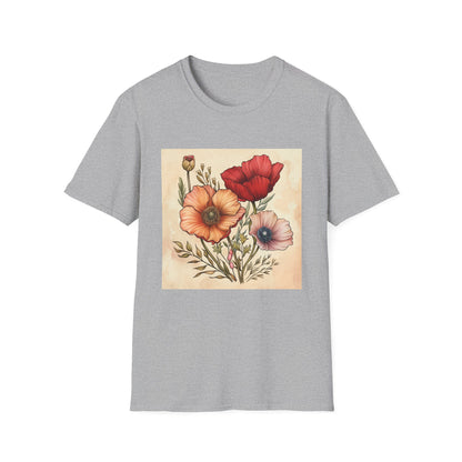 Blooming Brilliance: Hand-Drawn Floral T-shirt
 Whispering Petals: Hand-Drawn Florals T-shirt
 Flourish: Botanical Sketches T-shirt