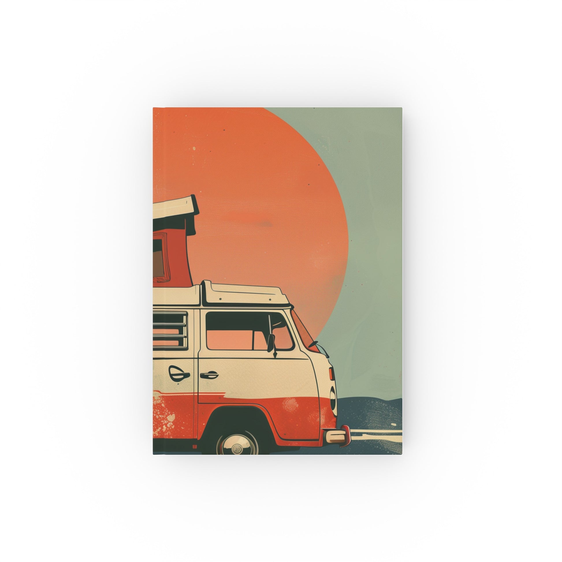 "Sunset Chaser Retro Camper Journal - High-Quality, Stylish, Perfect for All Seasons - Makes a Great Gift"