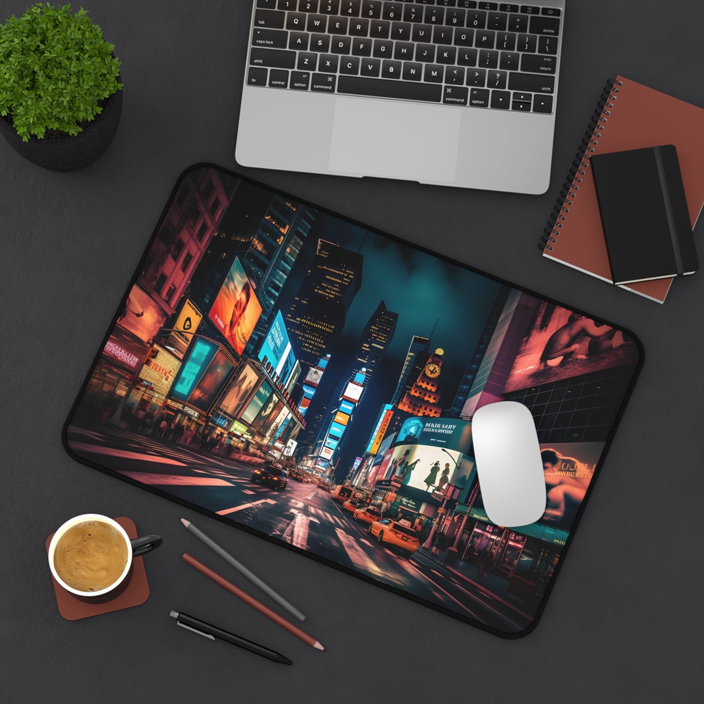 Nighttime Times Square Desk Mat