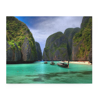 "Thai Paradise Jigsaw Puzzle featuring Koh Phi Phi Lagoon - ideal for relaxation and unwinding"