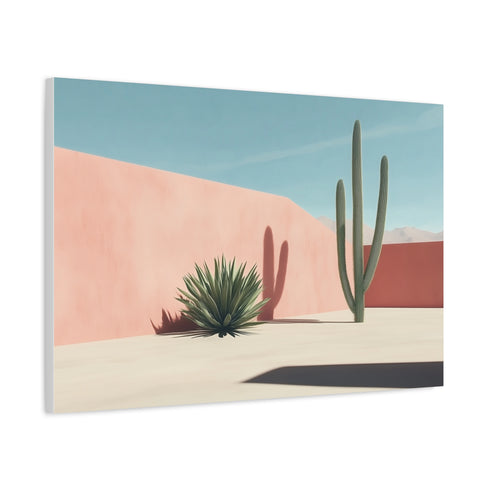 Minimal Desert Scene with Sharp Shadows — Canvas Wall Art — Product Detail View 6