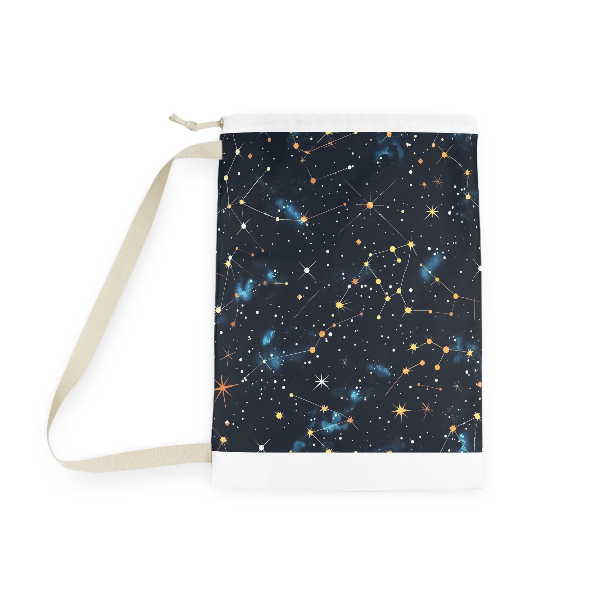 "Starry Night Laundry Bag - Constellation stars seamless pattern for organized and stylish laundry routine"