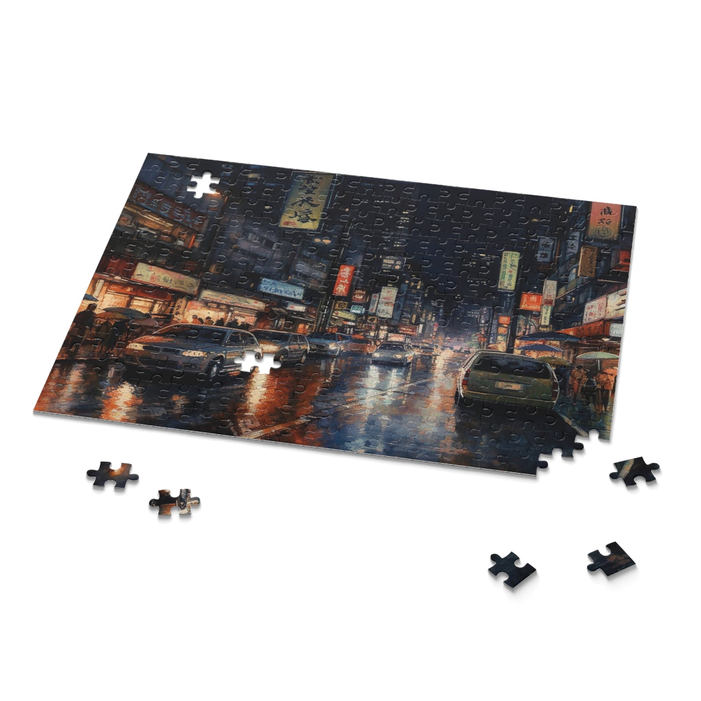 Stunning Tokyo Nighttime Skyline Jigsaw Puzzle - Vibrant city lights and iconic landmarks in captivating scene