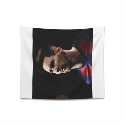 "Vibrant Messi Tapestry | Lionel Messi Dribbling | High-Quality Material | Perfect Gift | 34" x 40" or 57" x 57" Size Options"