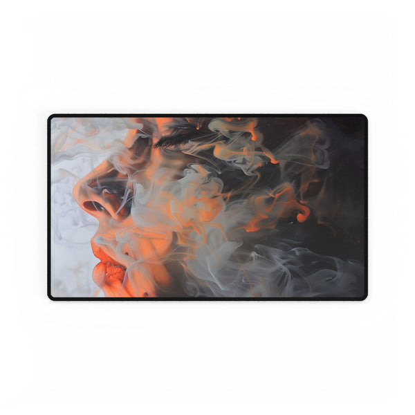 Abstract Smoke Art — XL & XXL Desk Mat — Gaming & Workspace Desk Setup View