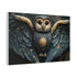 Owl with Constellation Wings Stretched Canvas Wall Art
