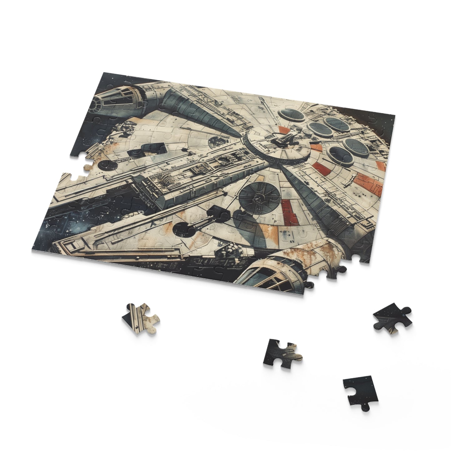 "Challenging Millennium Falcon Star Wars jigsaw puzzle for fans of the iconic spaceship"