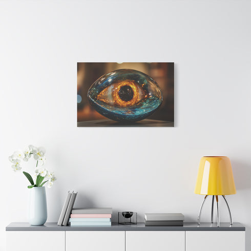 Glass Eye Watching Galactic Core — Canvas Wall Art — Product Detail View 7