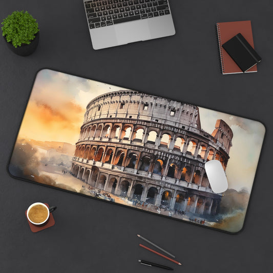 Roman Colosseum Desk Mat | Desk Mat | Accessories, Back-to-School, Desk, Fall Bestsellers, Home & Living, Mouse pad, Mouse Pads, Mousepad, Seasonal Picks, Stationery, TikTok | Prints with Passion