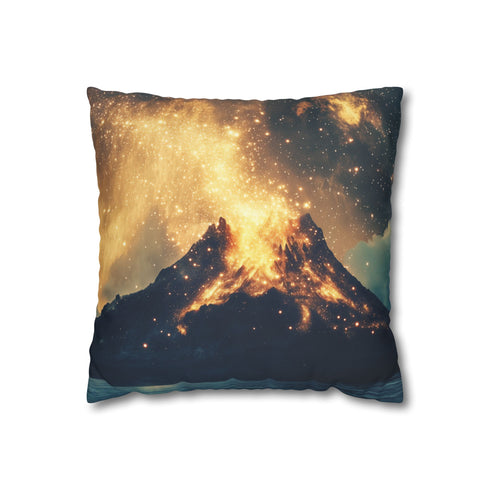 Inverted Volcano Raining Stardust (Edition II) — 40×40 Cushion Cover — Front 40×40 cm Square Cushion View