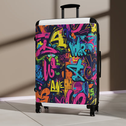 Neon Urban Graffiti Suitcase Collection