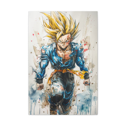 Trunks Canvas Print : Super Saiyan Power Unleashed