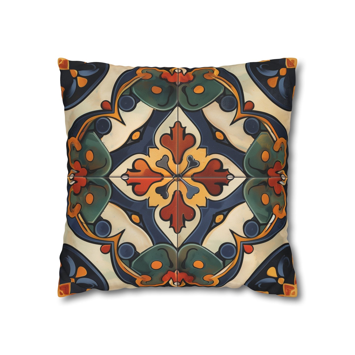 Luxurious Artisan Tiles pillowcase with seamless pattern, high-quality fabric for beautiful sleep space.