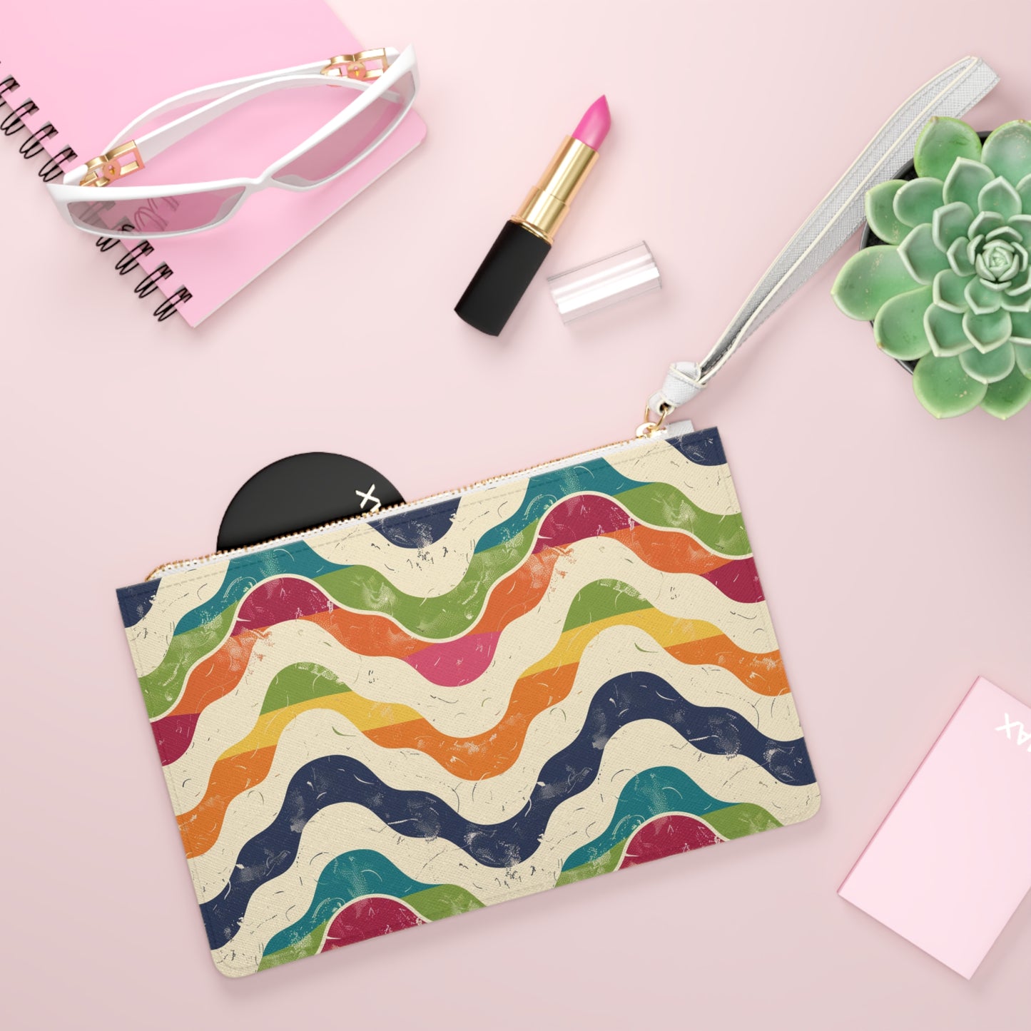 Retro Waves Clutch Bag