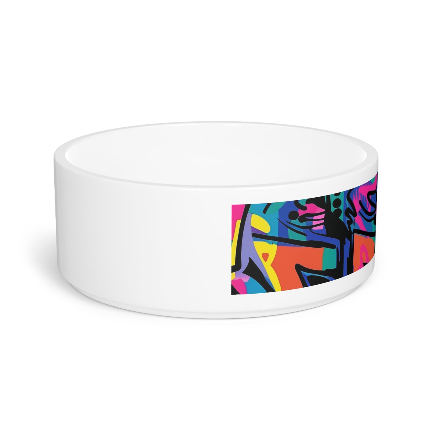 Neon Graffiti Urban Pet Bowl