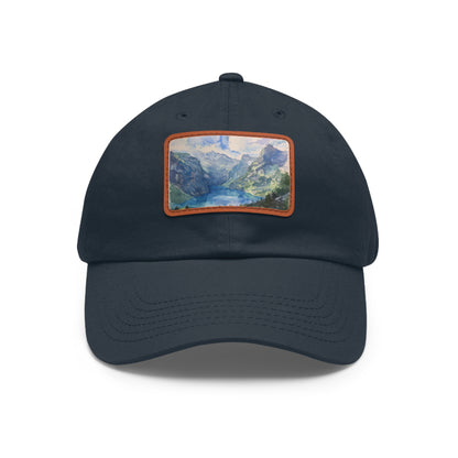 Alpine Splendor: Swiss Alps Watercolor Baseball Cap